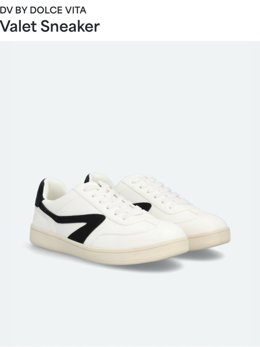 DV BY DOLCE VITA VALET SNEAKERS IN BLACK/WHITE NEW STITCH FIX